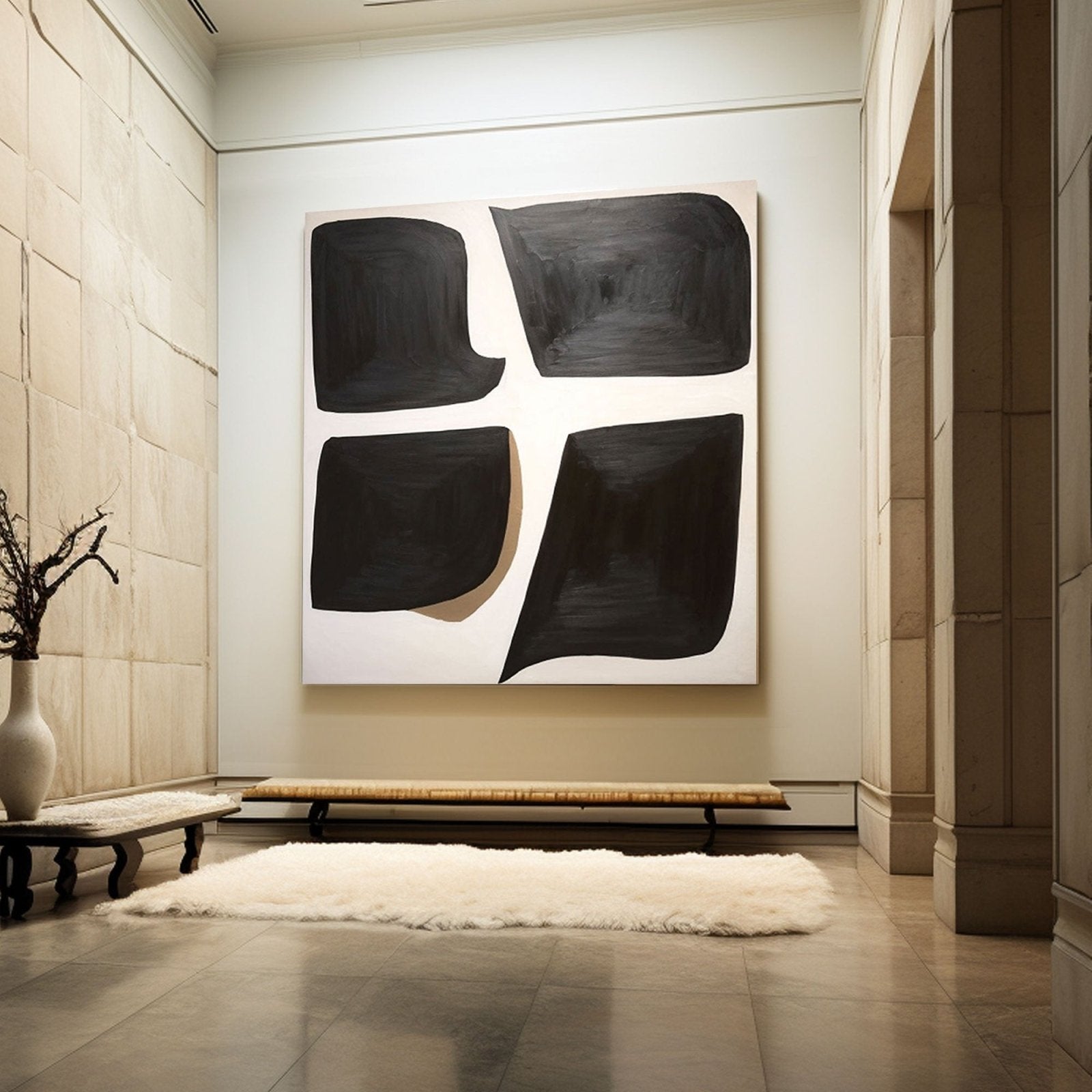 Abstract Painting "Echoes of Form"