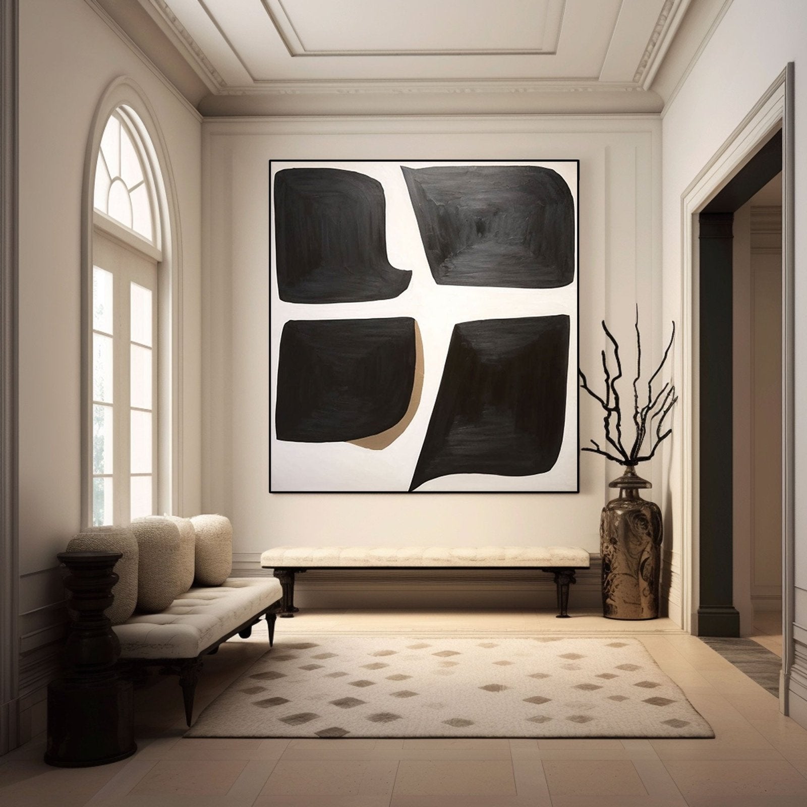 Abstract Painting "Echoes of Form"