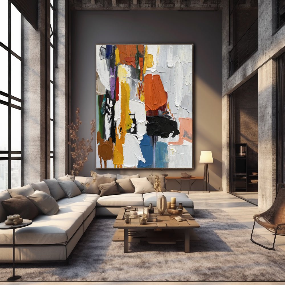 Abstract Painting "Éclats de Couleurs"