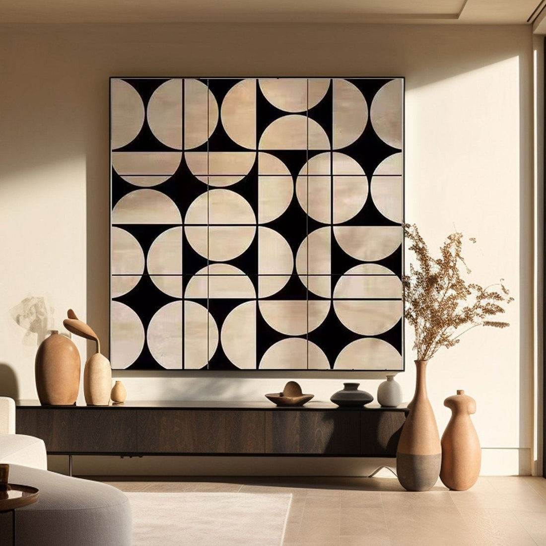 Abstract Painting "Eclipsed Embrace"