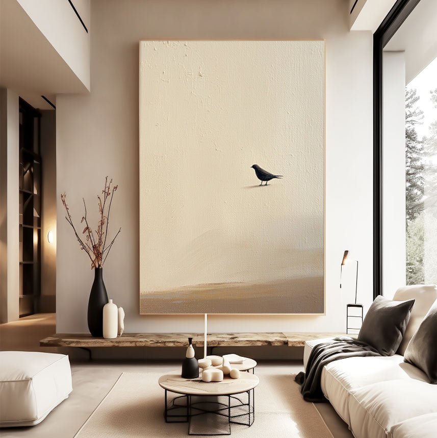 Abstract Painting "Einsamkeit Vogel”
