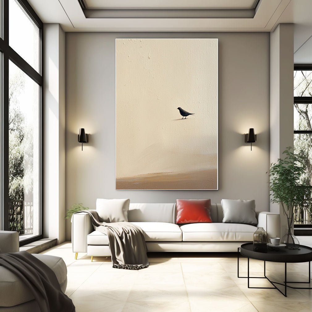 Abstract Painting "Einsamkeit Vogel”