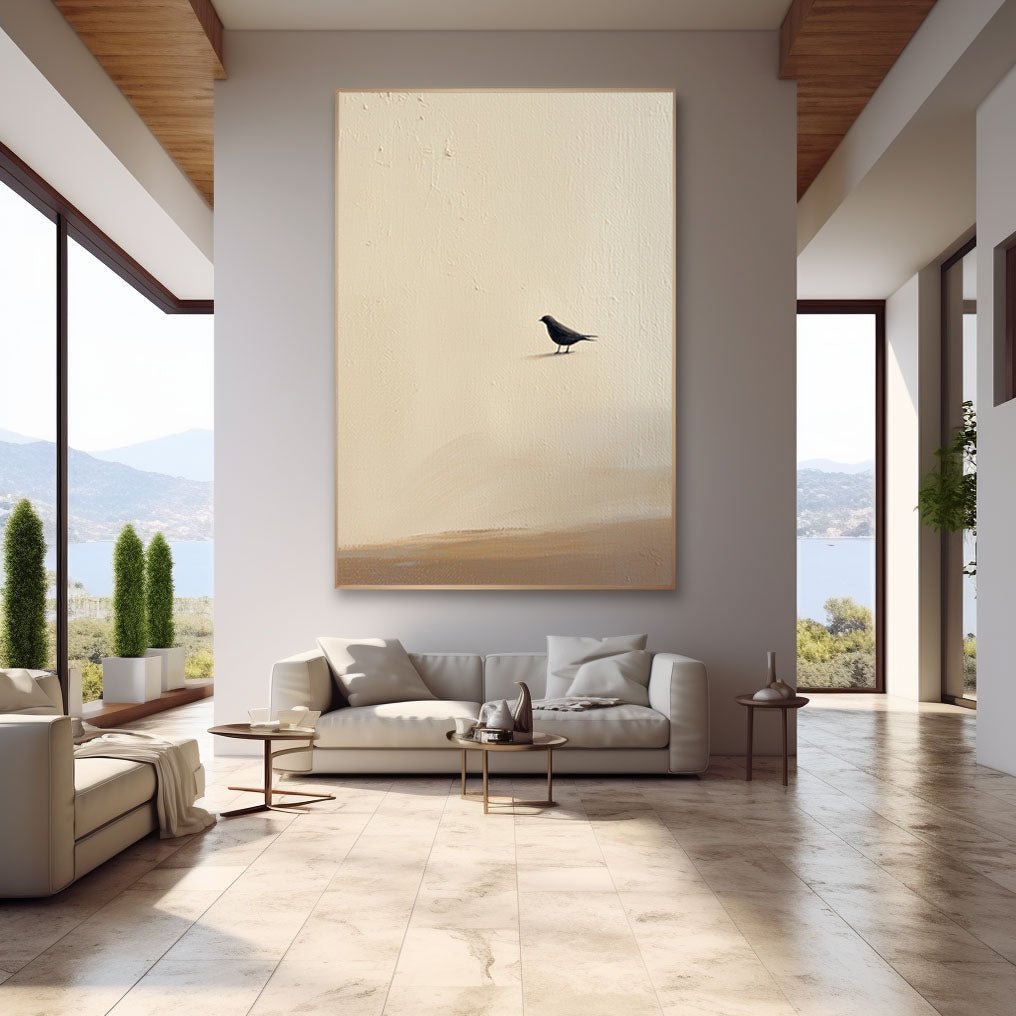 Abstract Painting "Einsamkeit Vogel”