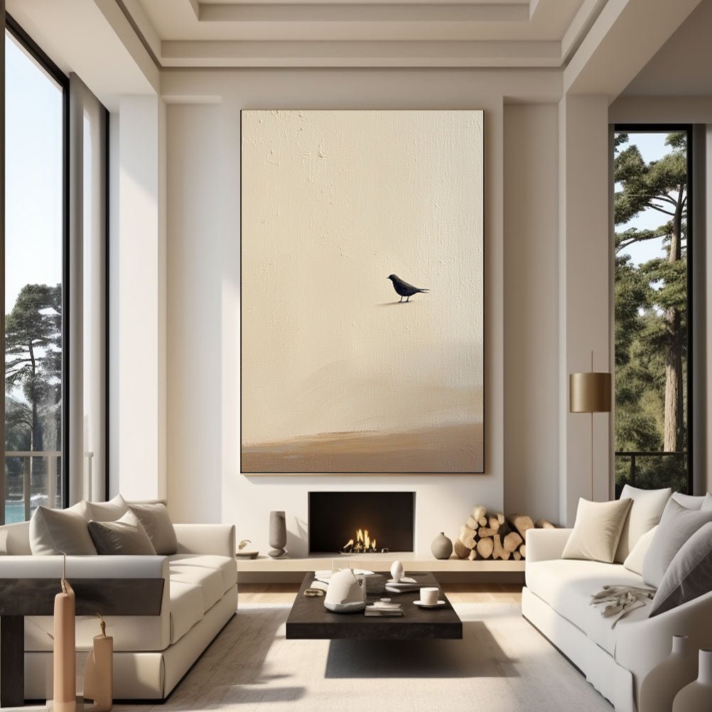 Abstract Painting "Einsamkeit Vogel”