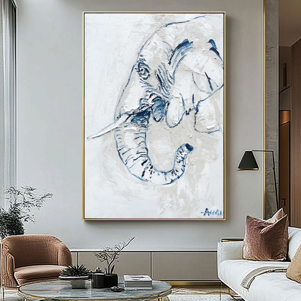 Abstrakt maleri "Elefantens Ande"