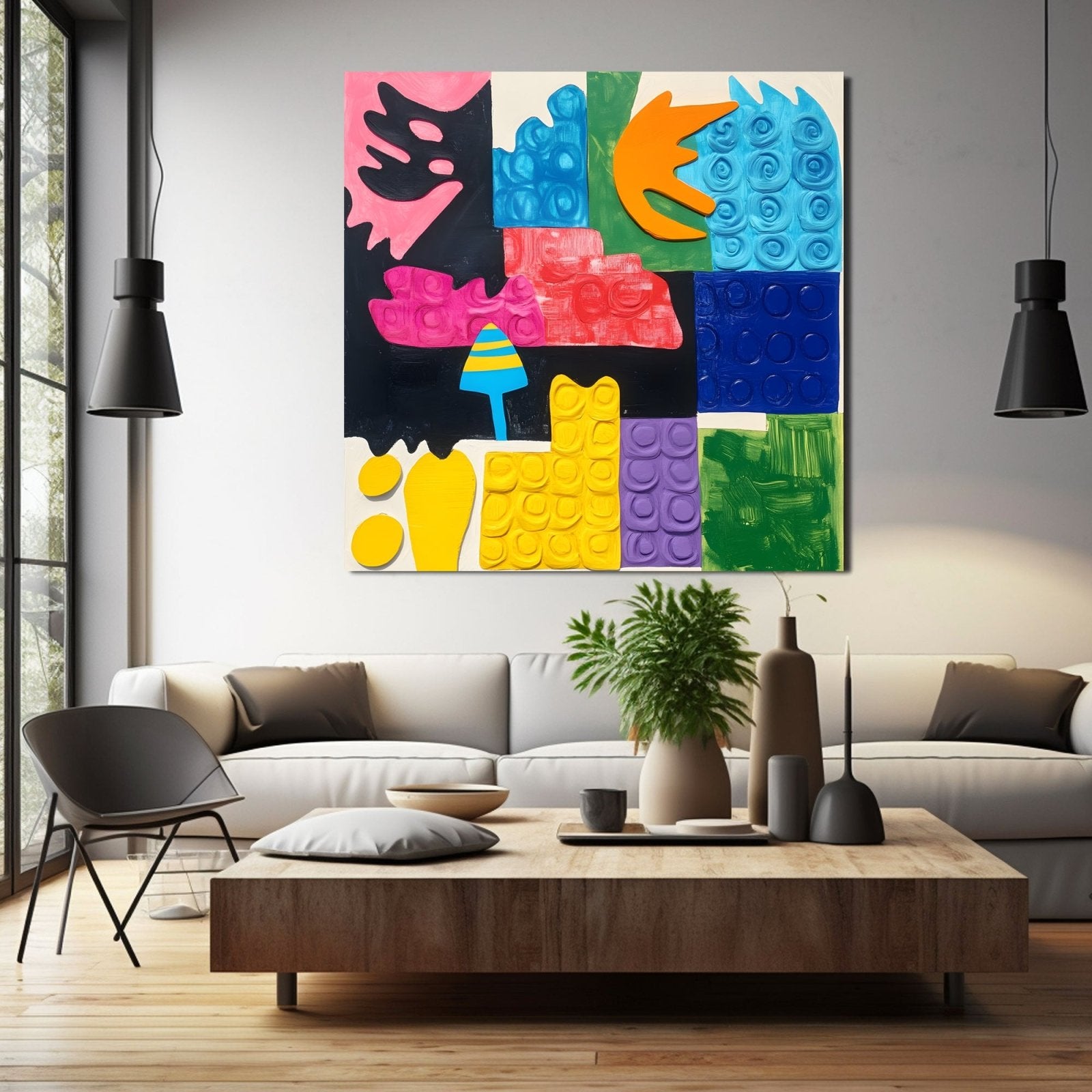 Abstrakt maleri "Elegancia de Tones"