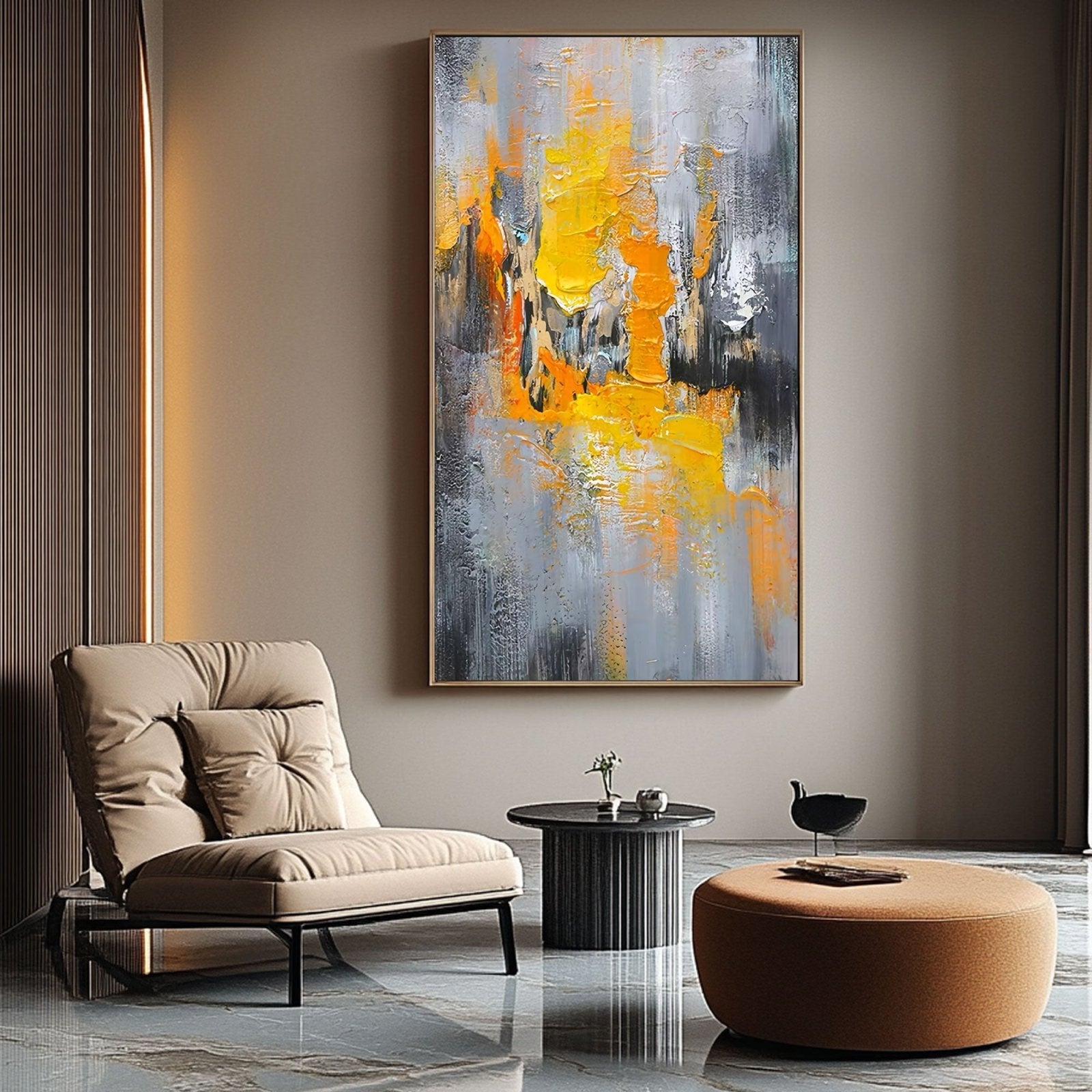 Abstract Painting "��l��mentaire"