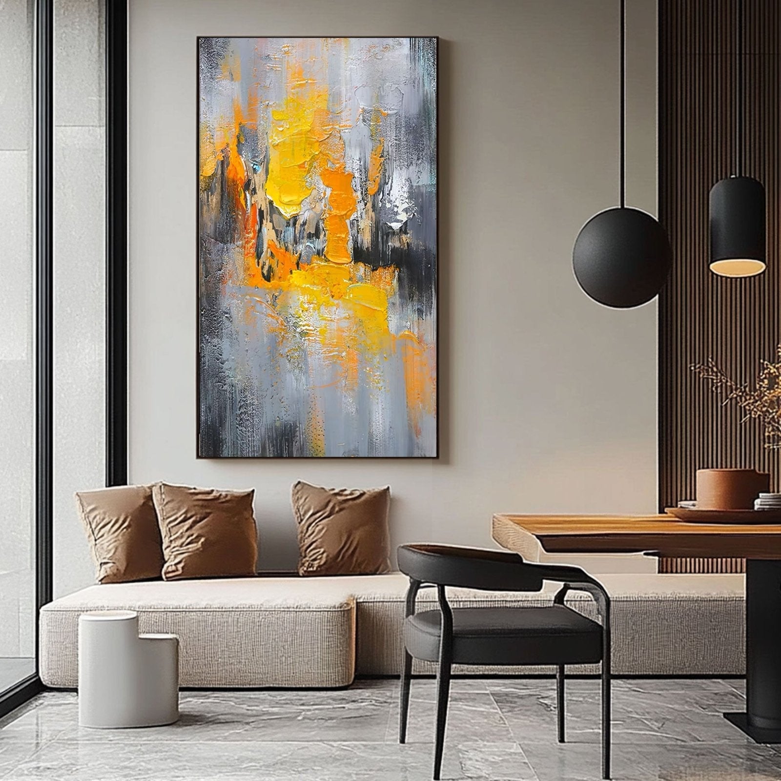 Abstract Painting "��l��mentaire"