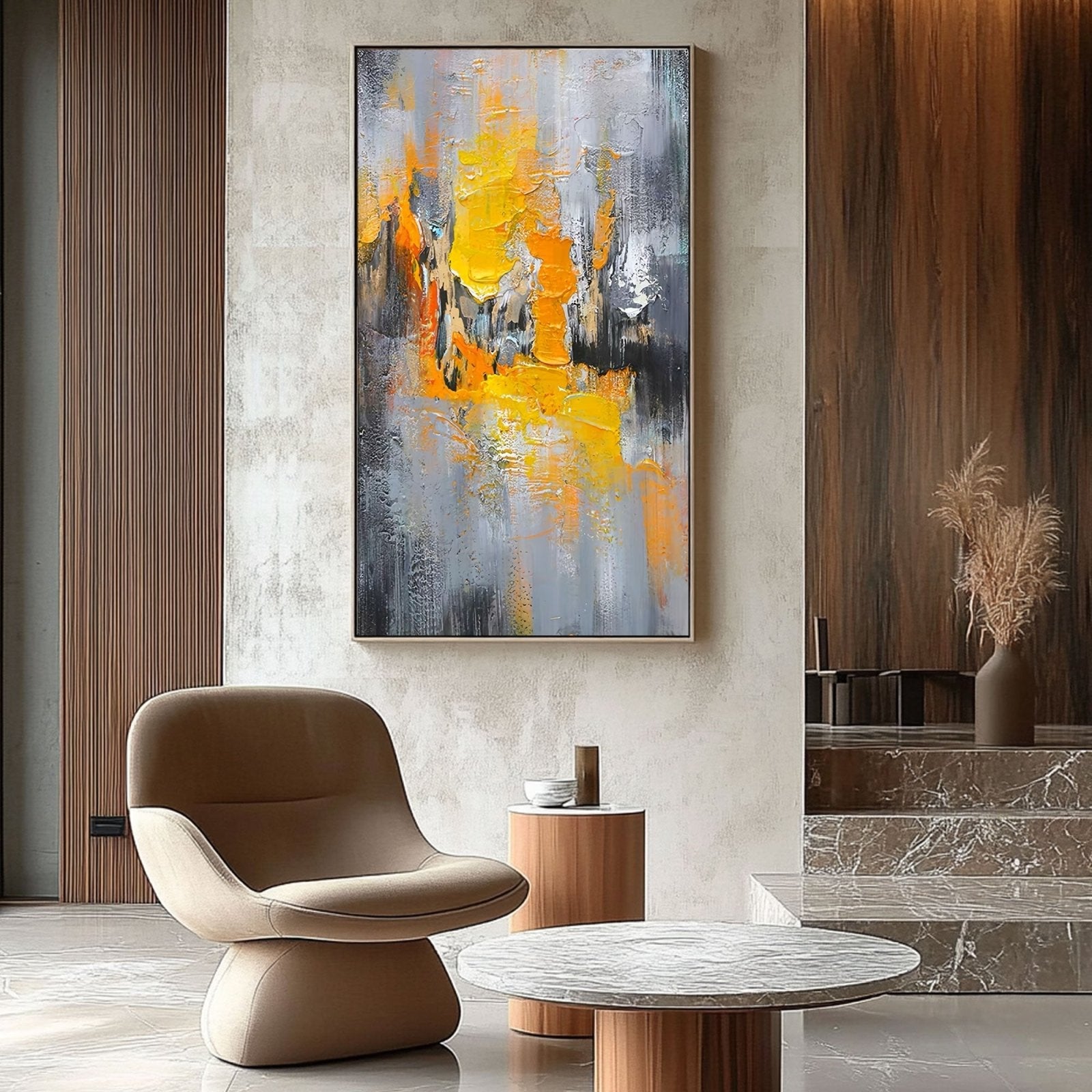 Abstract Painting "��l��mentaire"