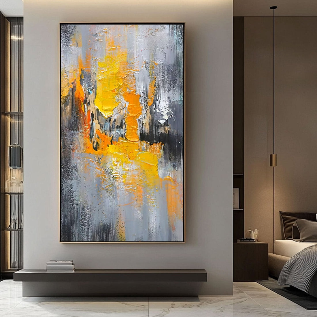 Abstract Painting "��l��mentaire"