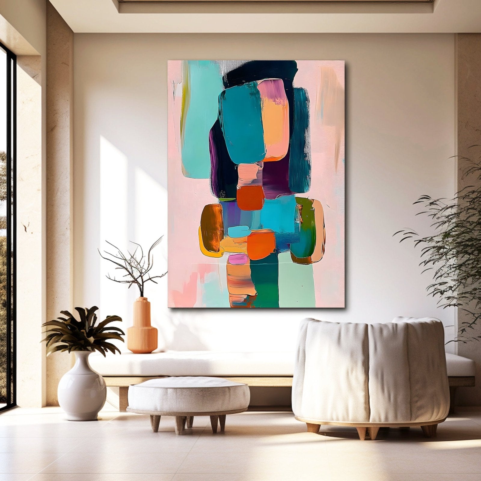 Abstract Painting "Farbblock Fantasie”