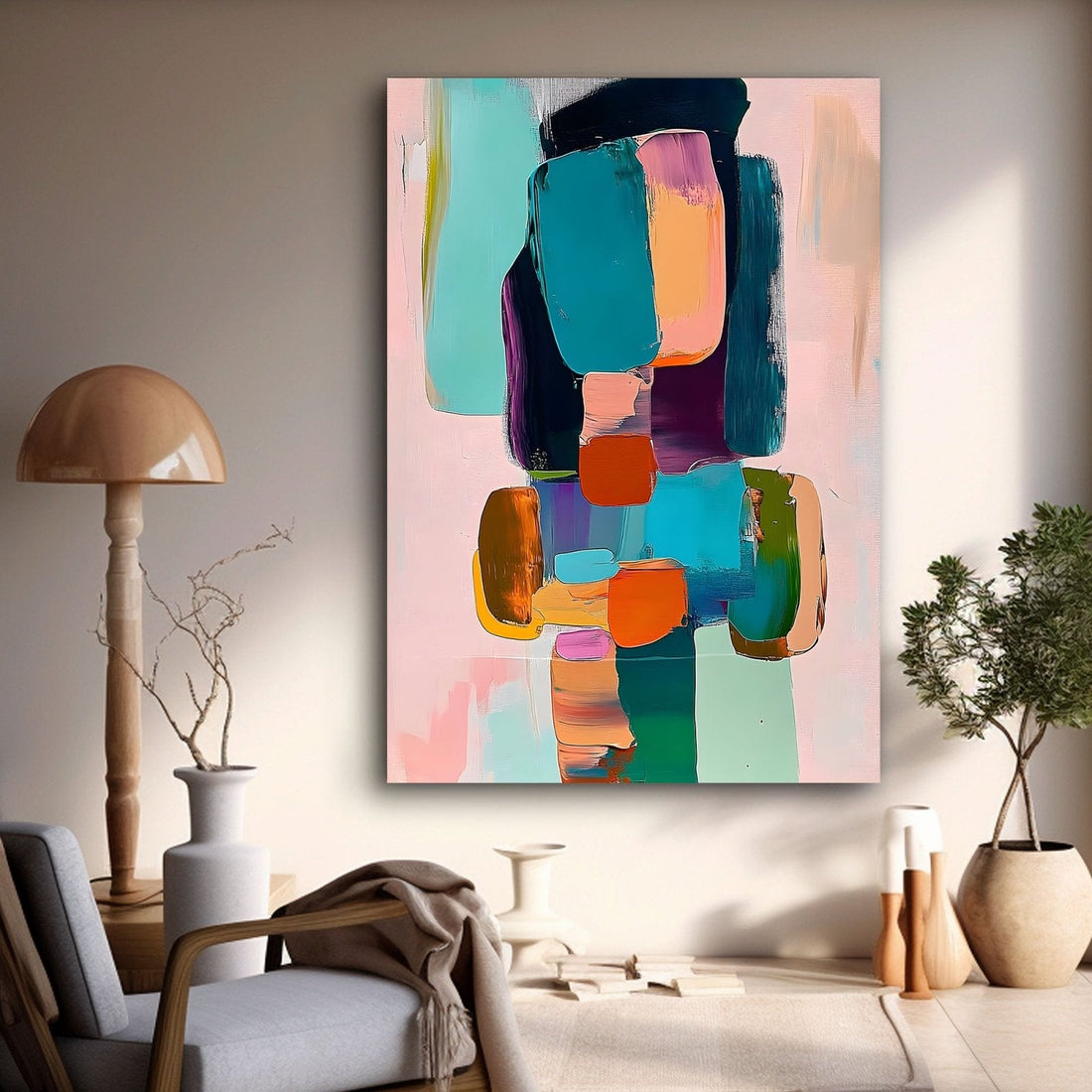Abstract Painting "Farbblock Fantasie”