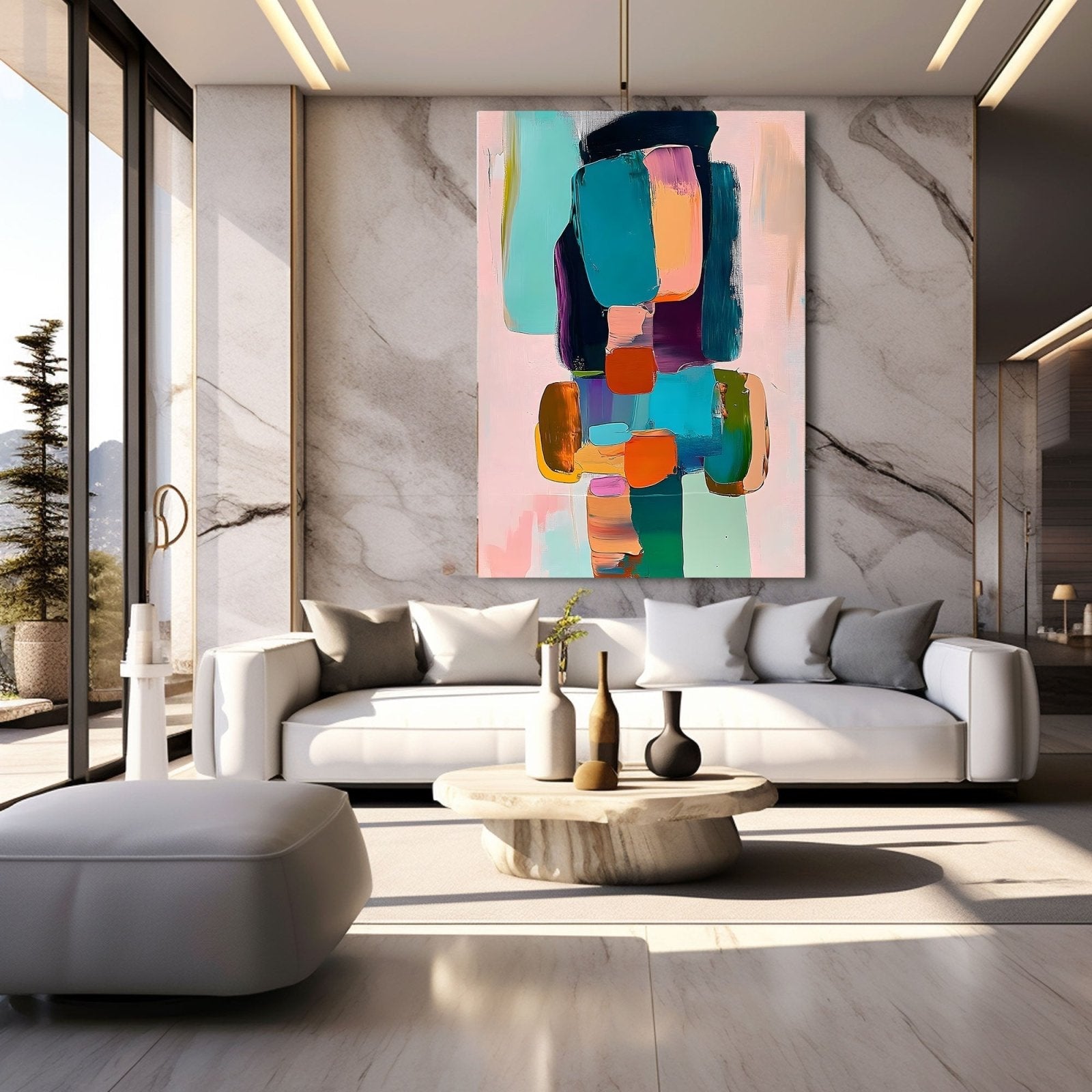 Abstract Painting "Farbblock Fantasie”