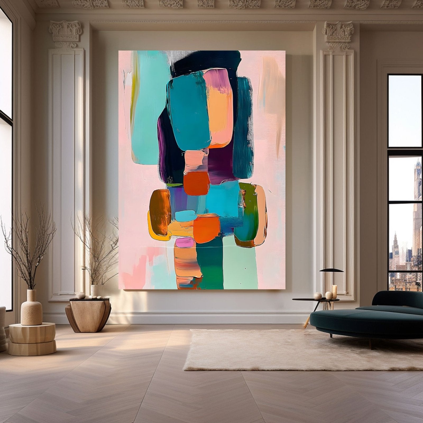 Abstract Painting "Farbblock Fantasie”