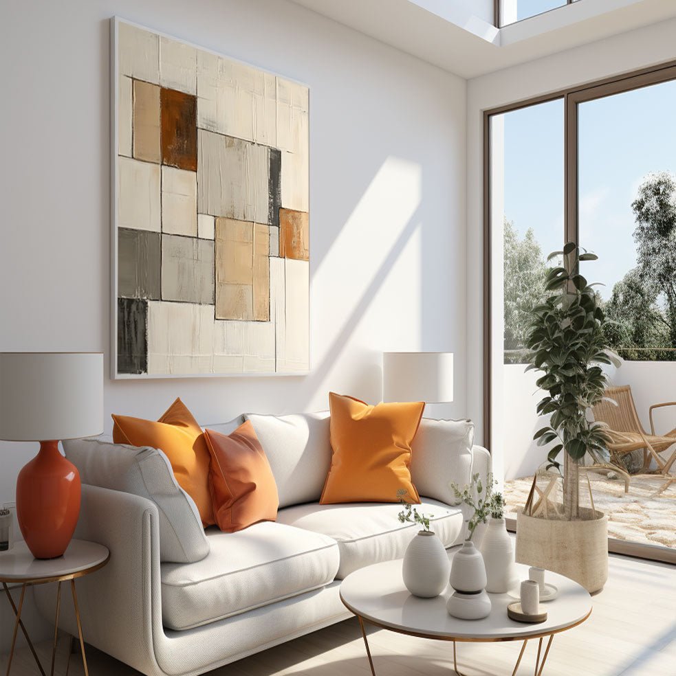 Abstract Painting "Farbliche Quadrate”