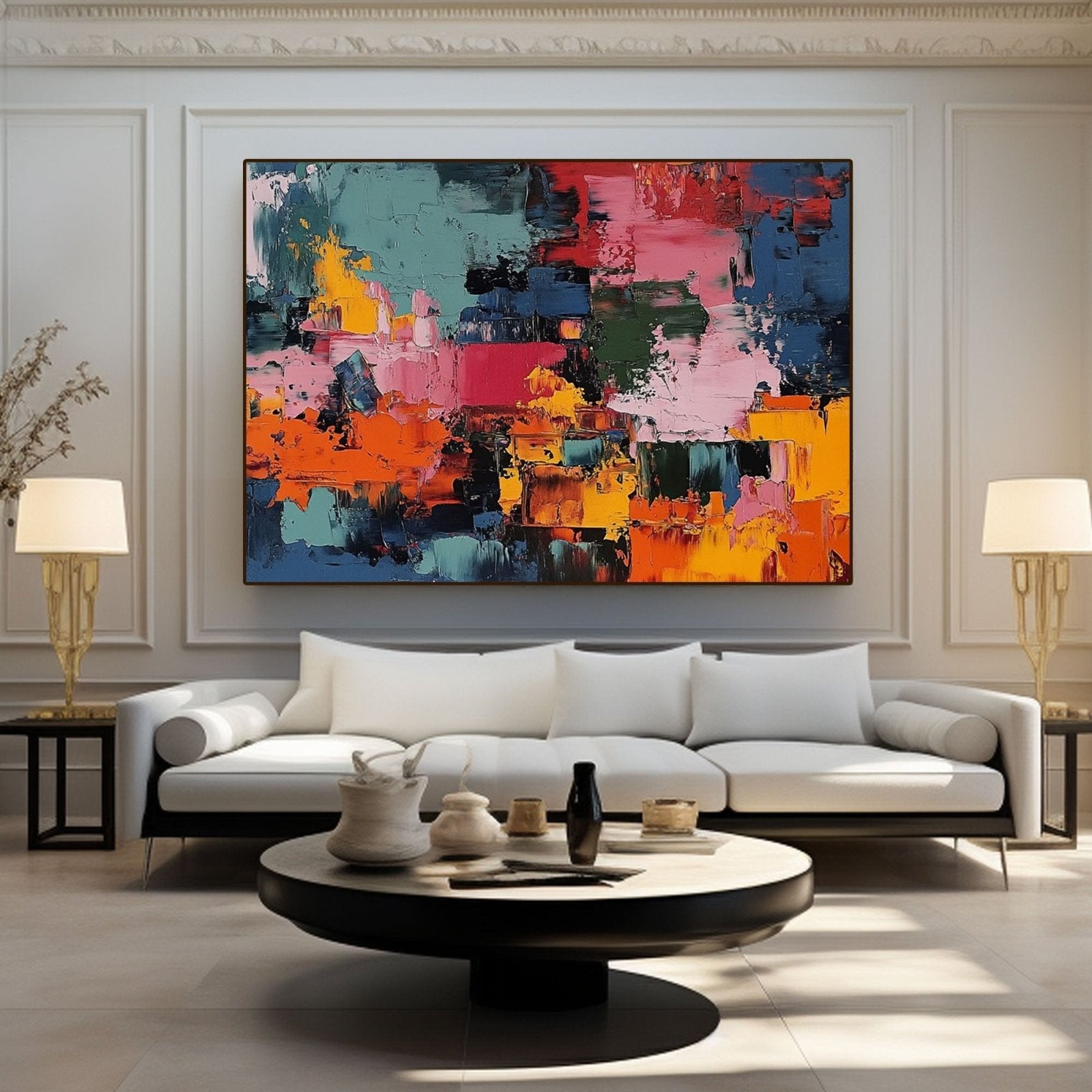 Abstrakt maleri "Flammes d'art"