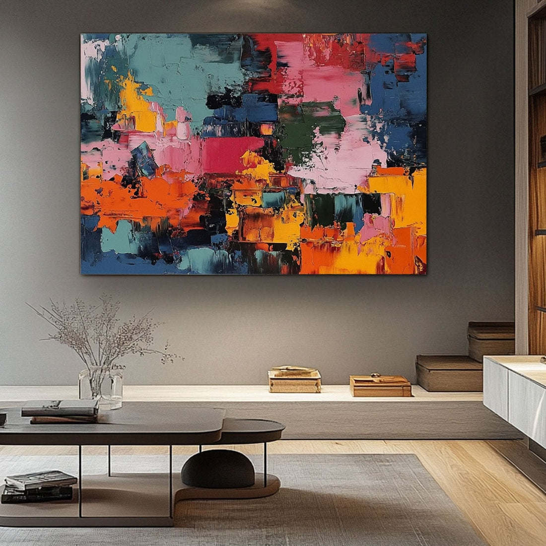 Abstrakt maleri "Flammes d'art"