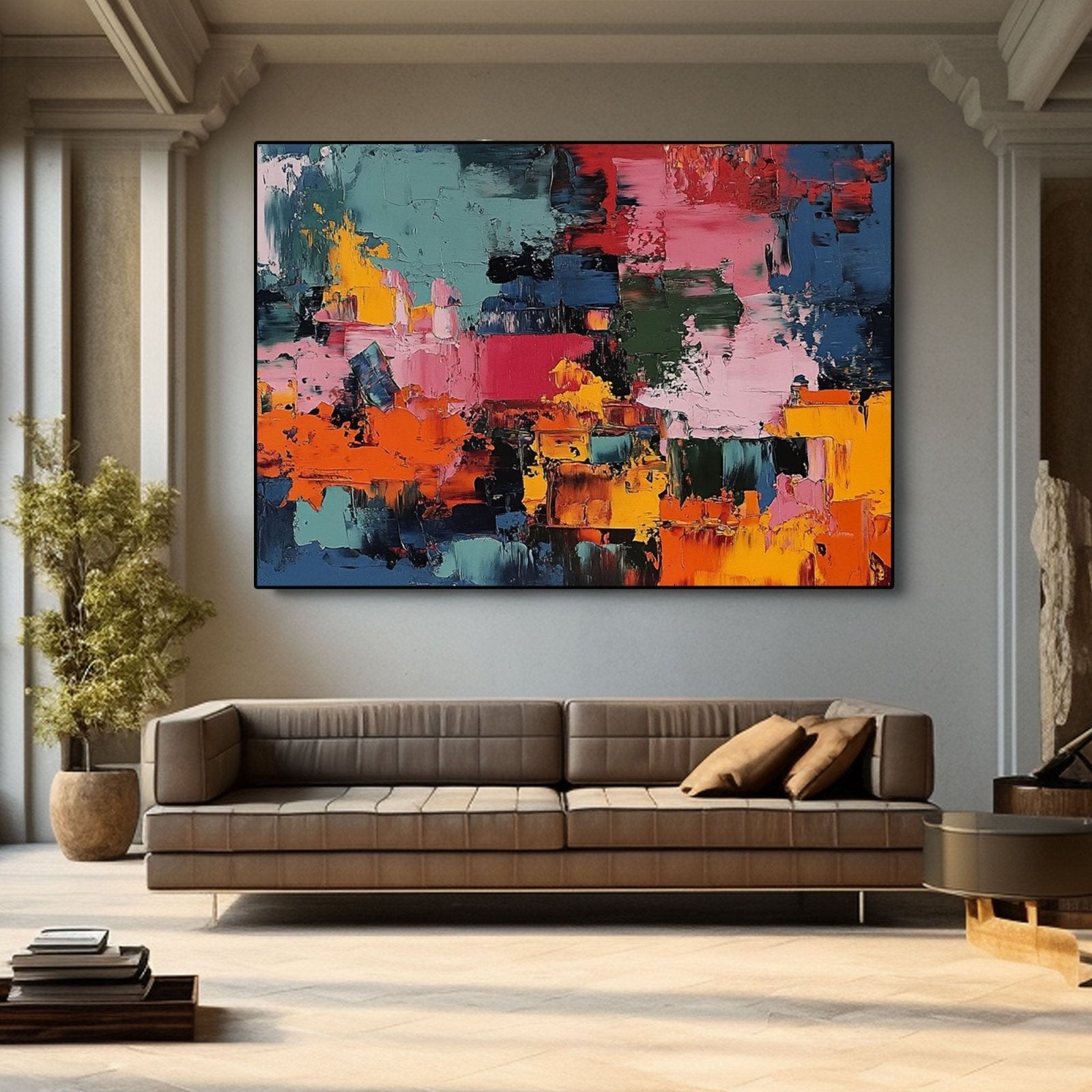 Abstrakt maleri "Flammes d'art"