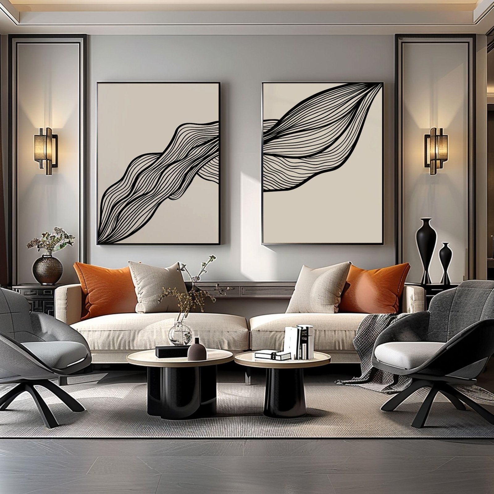 Abstract Painting "Flux Éthéré”