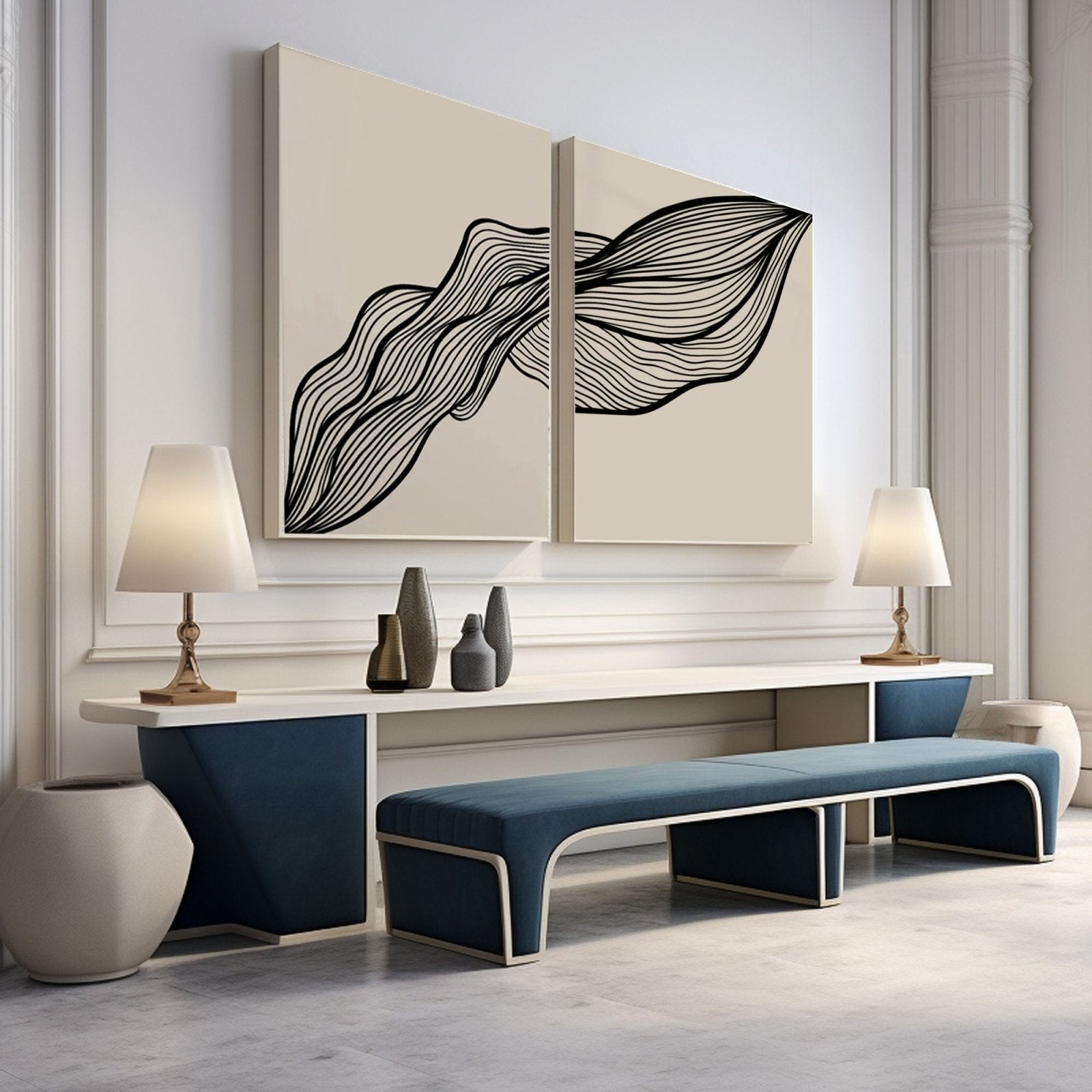 Abstract Painting "Flux Éthéré”