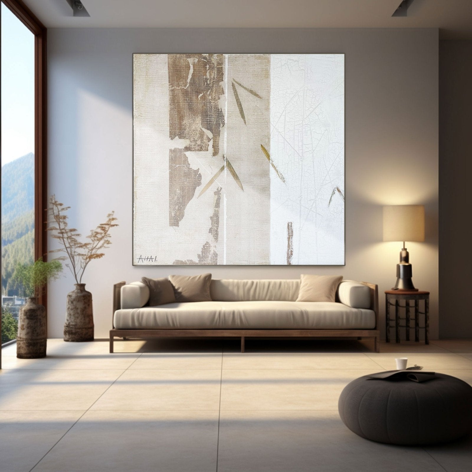 Abstract Painting "Fragmenty Bambu”