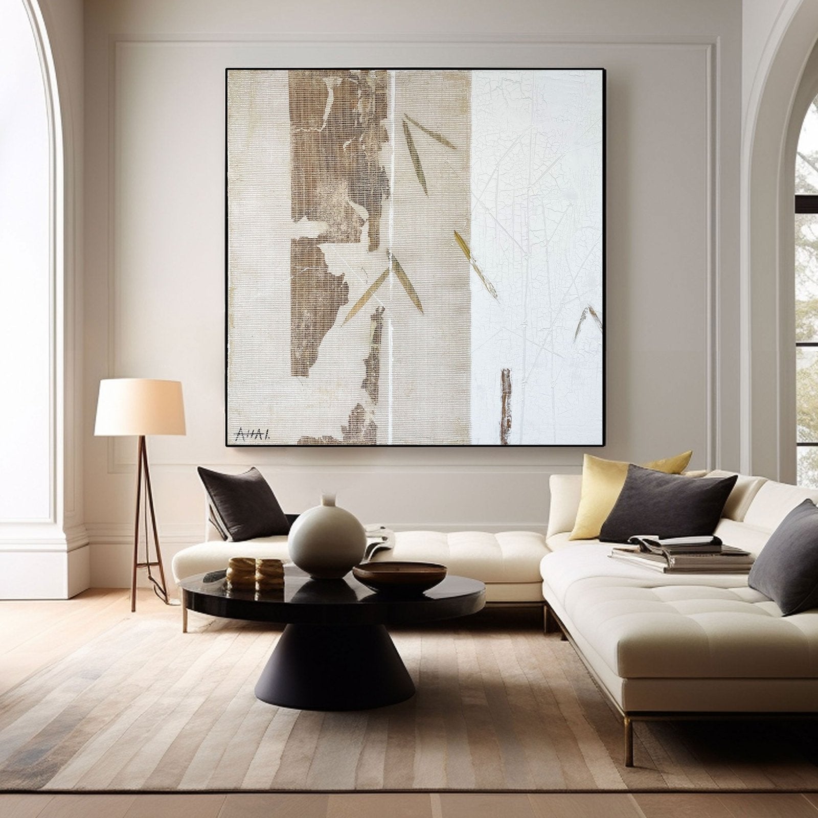 Abstract Painting "Fragmenty Bambu”