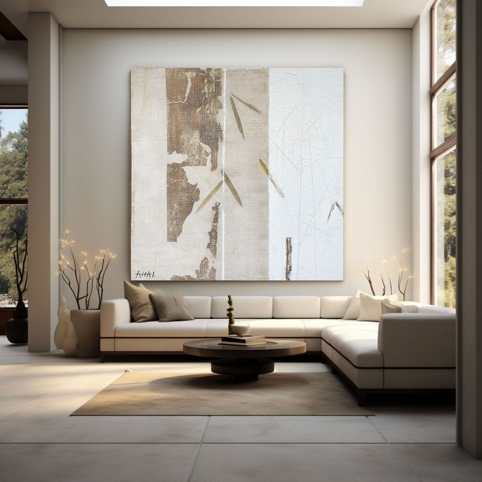 Abstract Painting "Fragmenty Bambu”