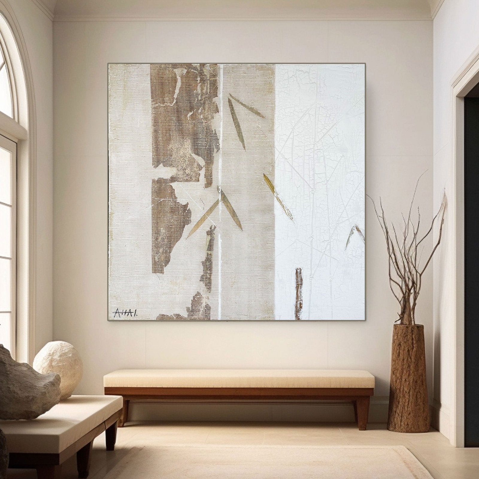 Abstract Painting "Fragmenty Bambu”