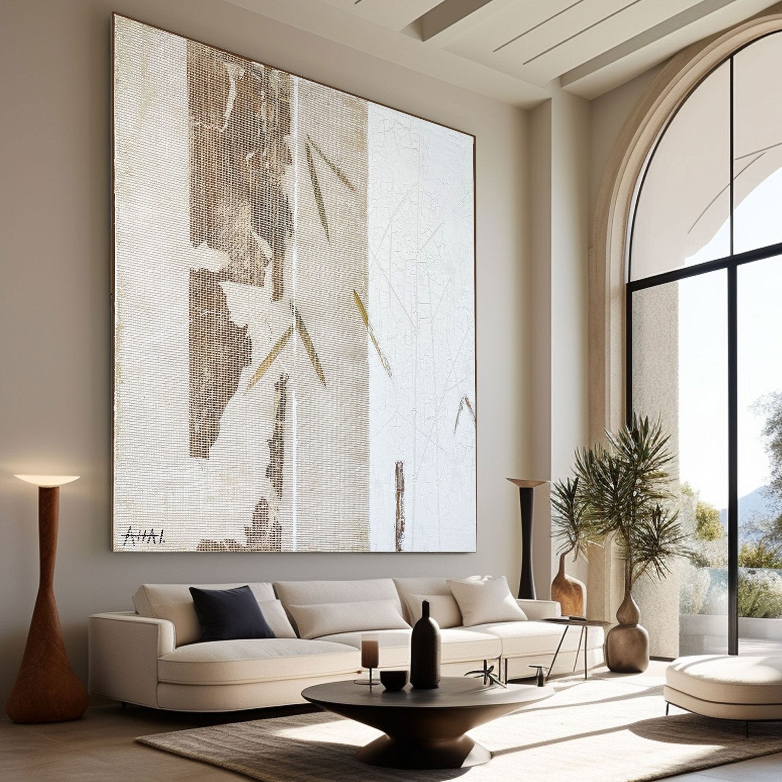 Abstract Painting "Fragmenty Bambu”