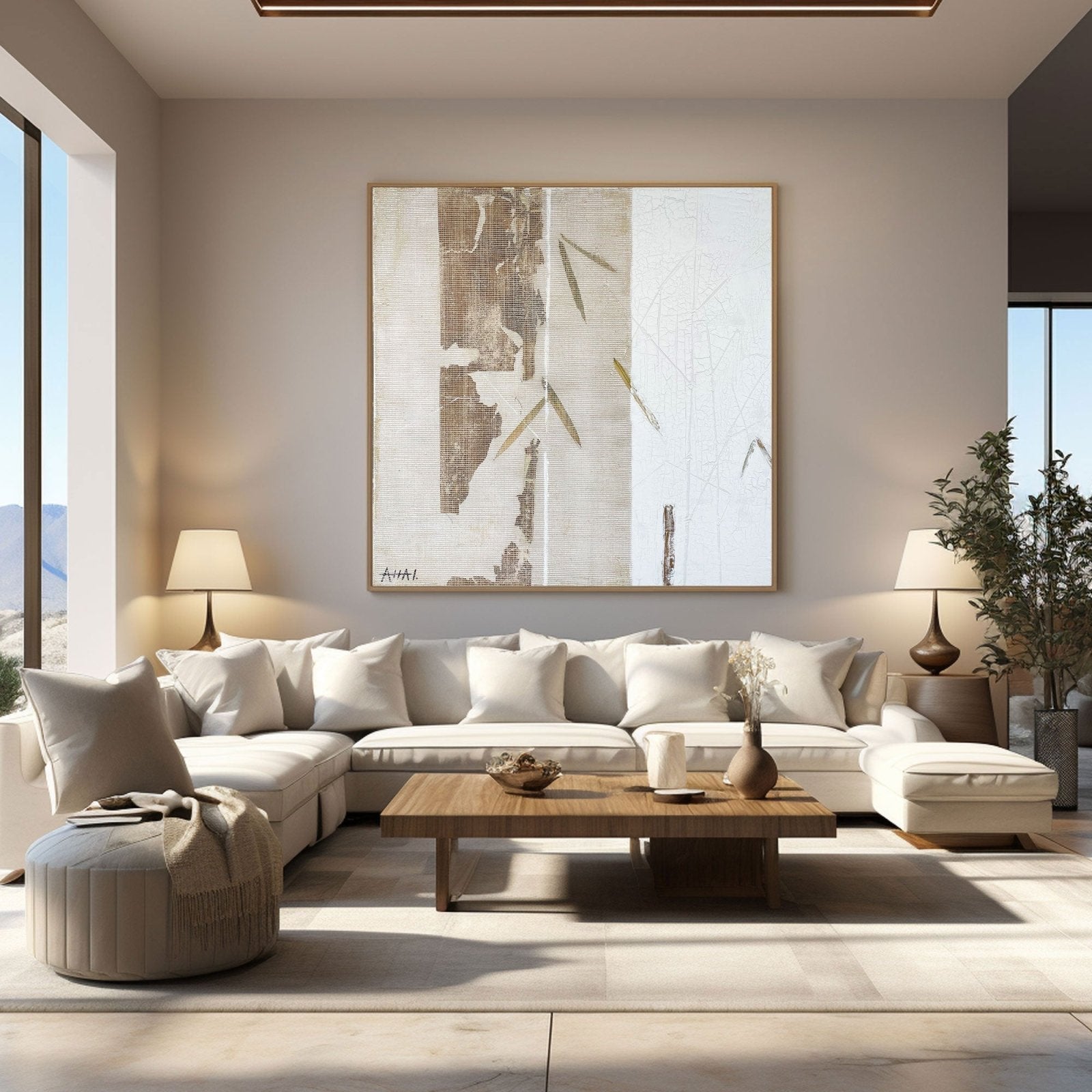 Abstract Painting "Fragmenty Bambu”