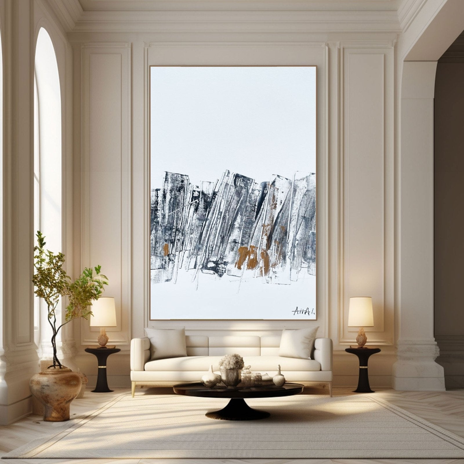Abstract Painting "Fragmenty Miasta”