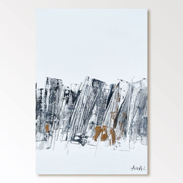 Abstract Painting "Fragmenty Miasta”