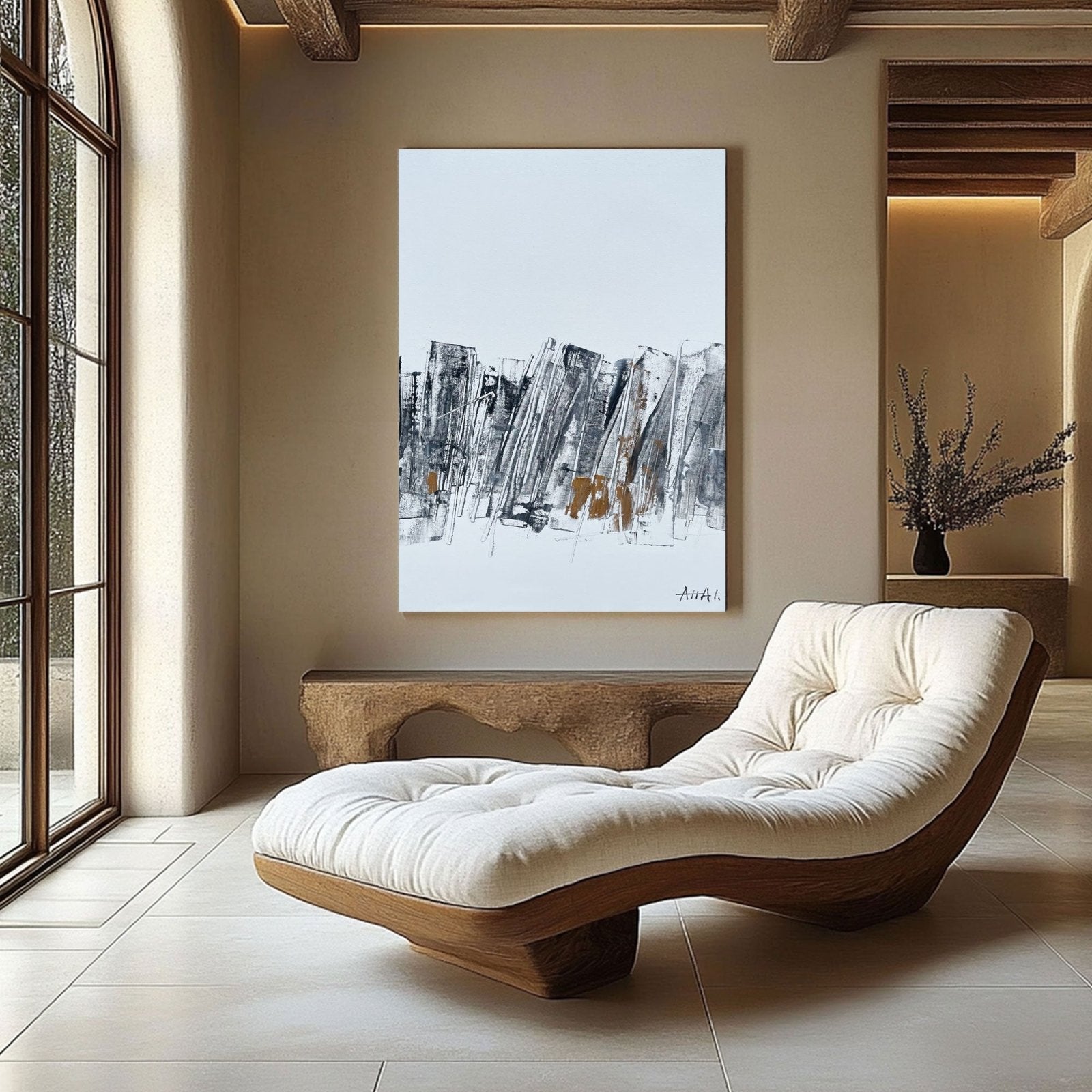 Abstract Painting "Fragmenty Miasta”