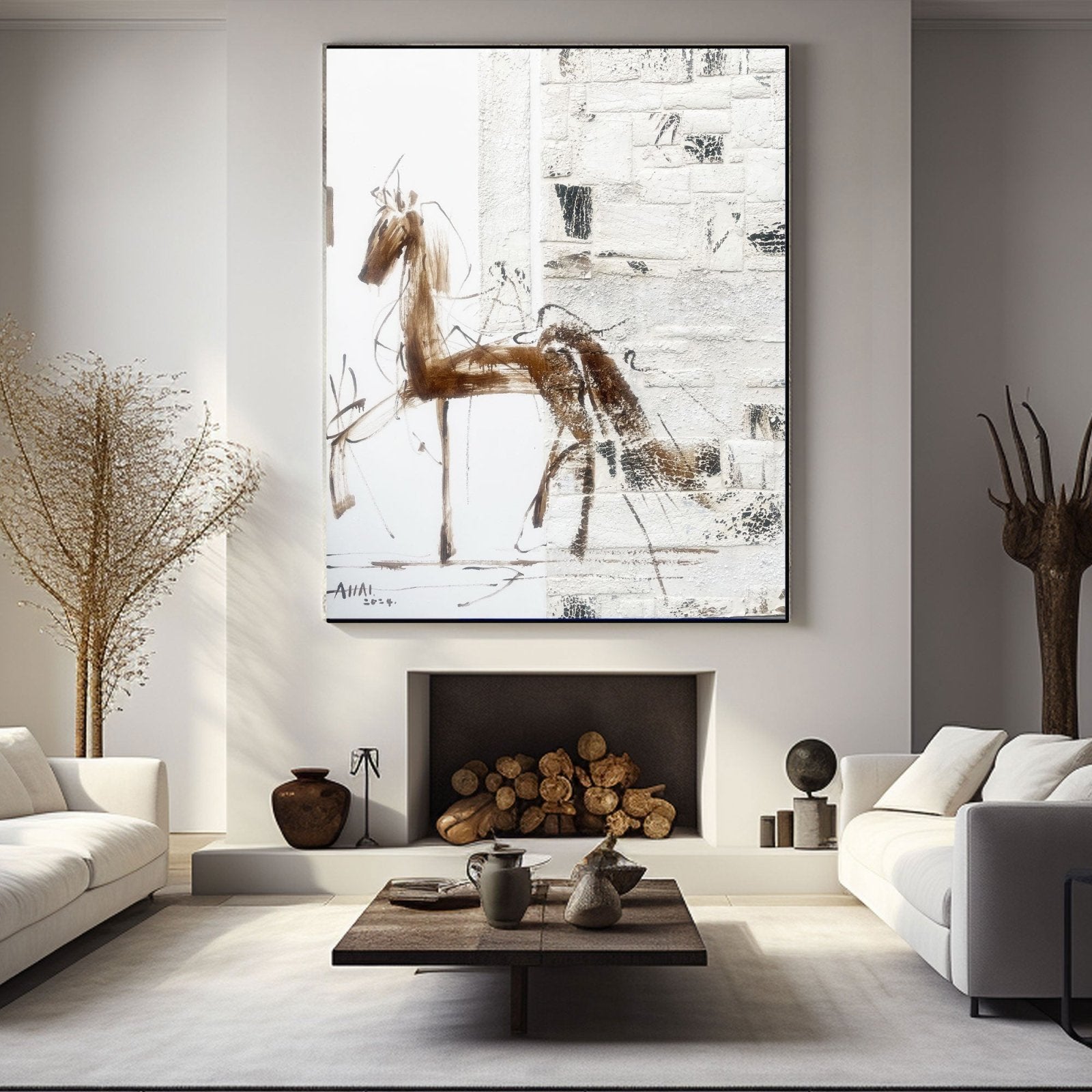 Abstract Painting "Frihetens Gestalt”
