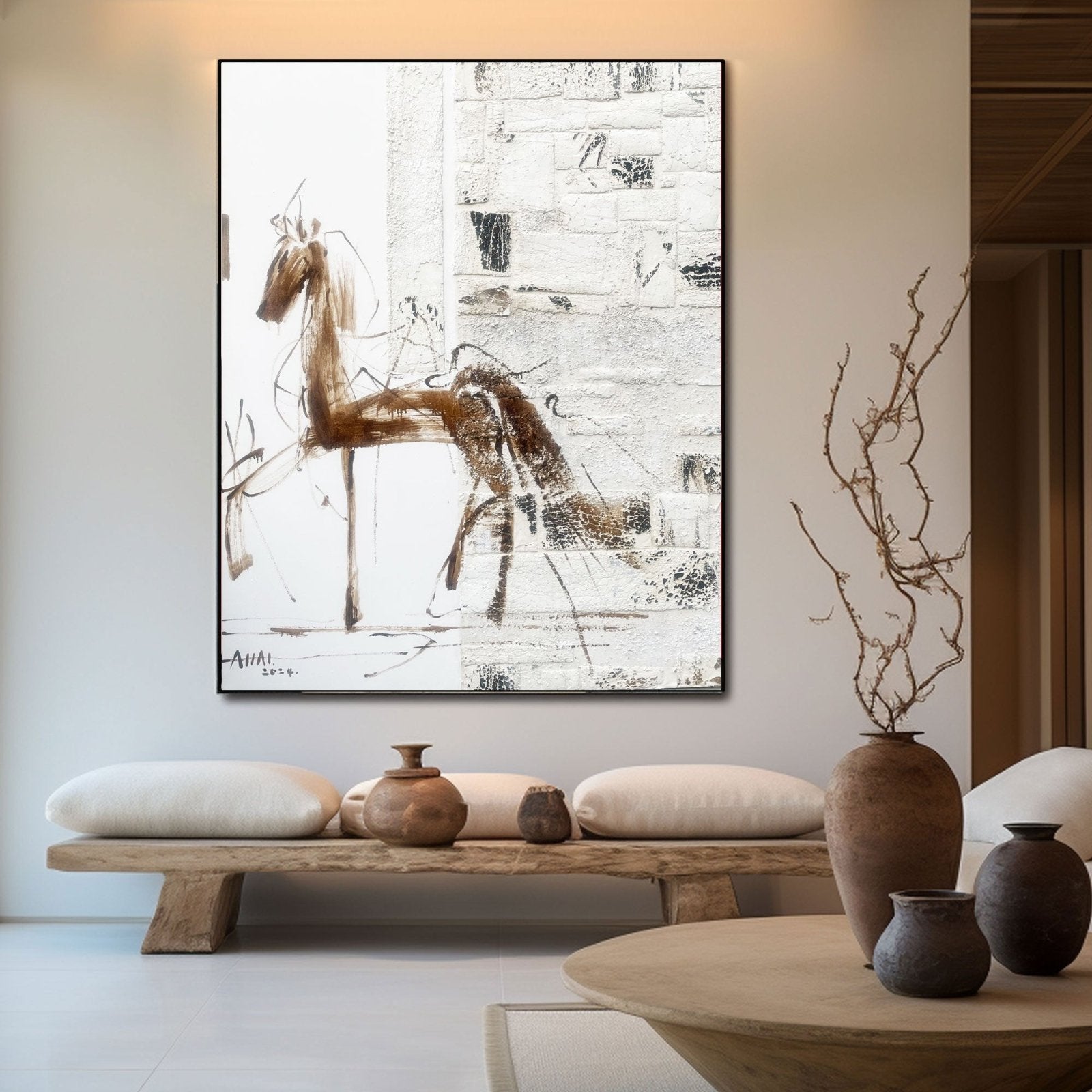 Abstract Painting "Frihetens Gestalt”