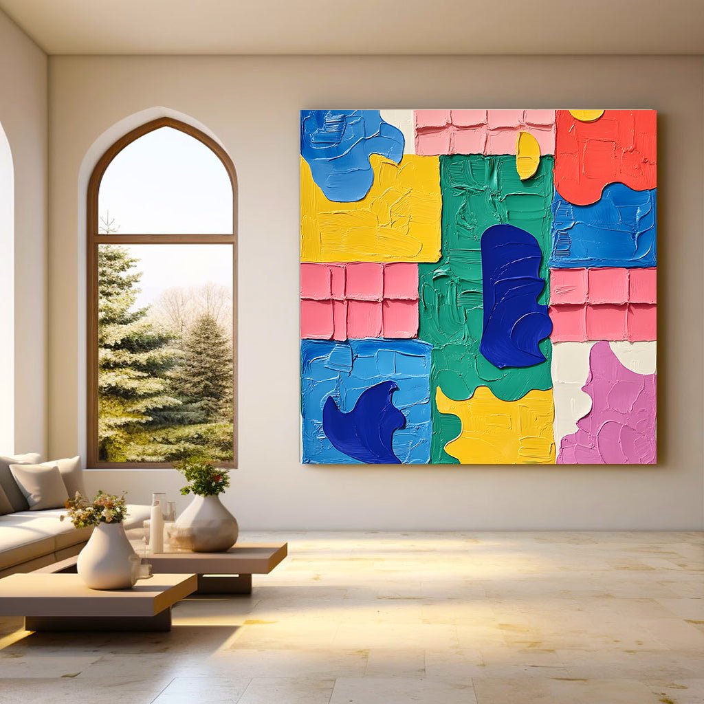 Abstrakt maleri "Fusión de Colores"