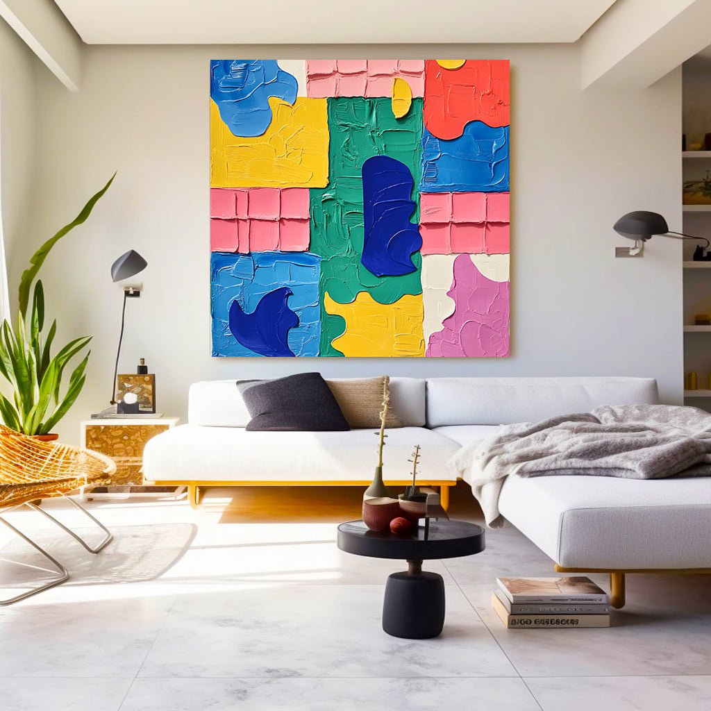 Abstrakt maleri "Fusión de Colores"