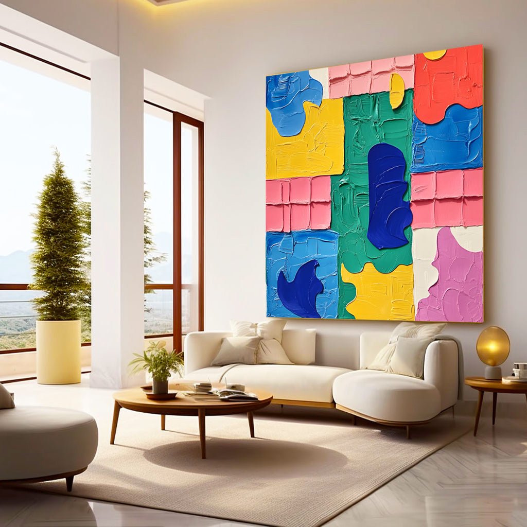 Abstrakt maleri "Fusión de Colores"