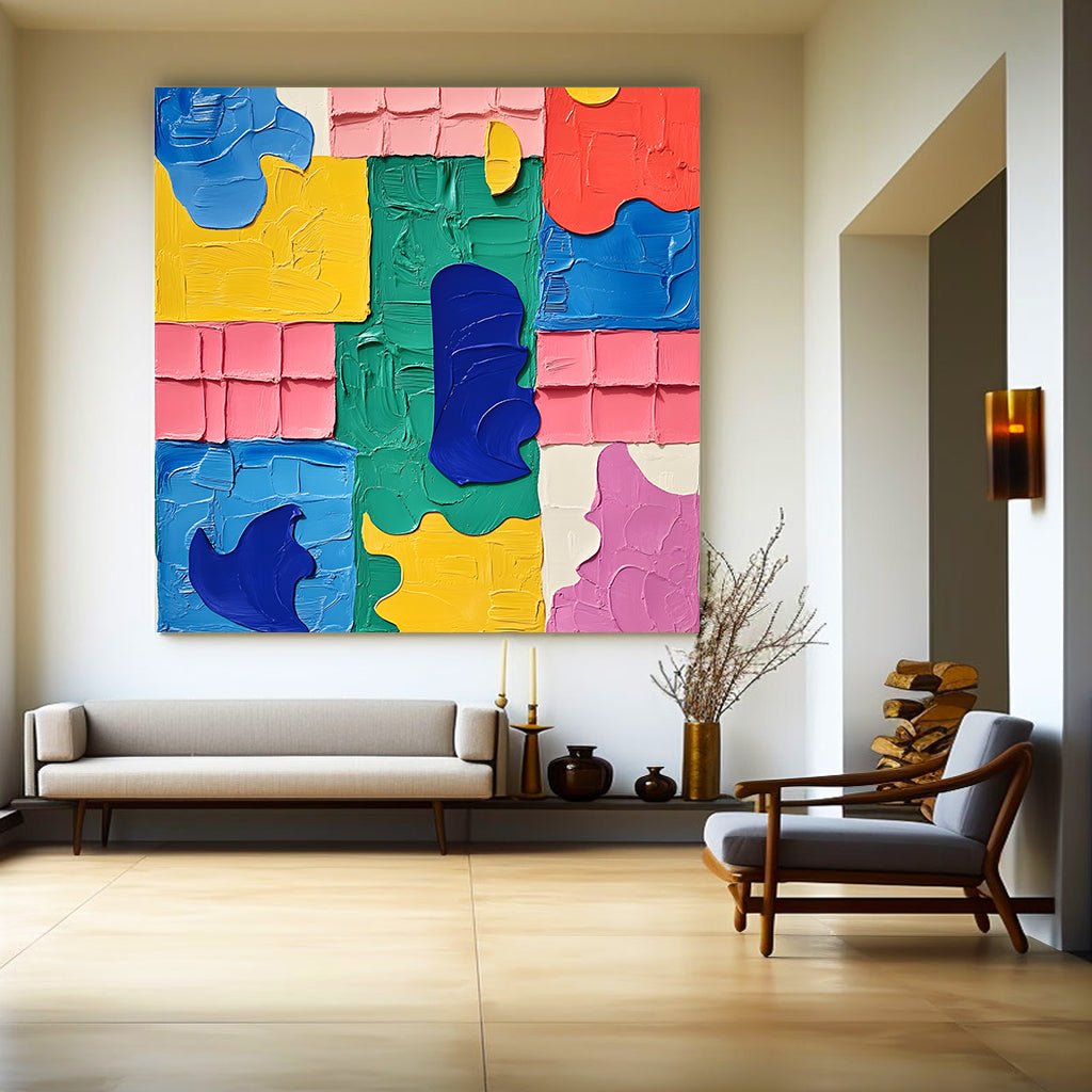 Abstrakt maleri "Fusión de Colores"