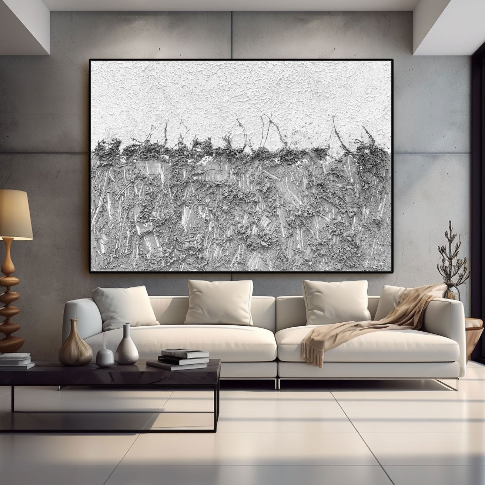 Abstract Painting "Granica Ziemi i Nieba"