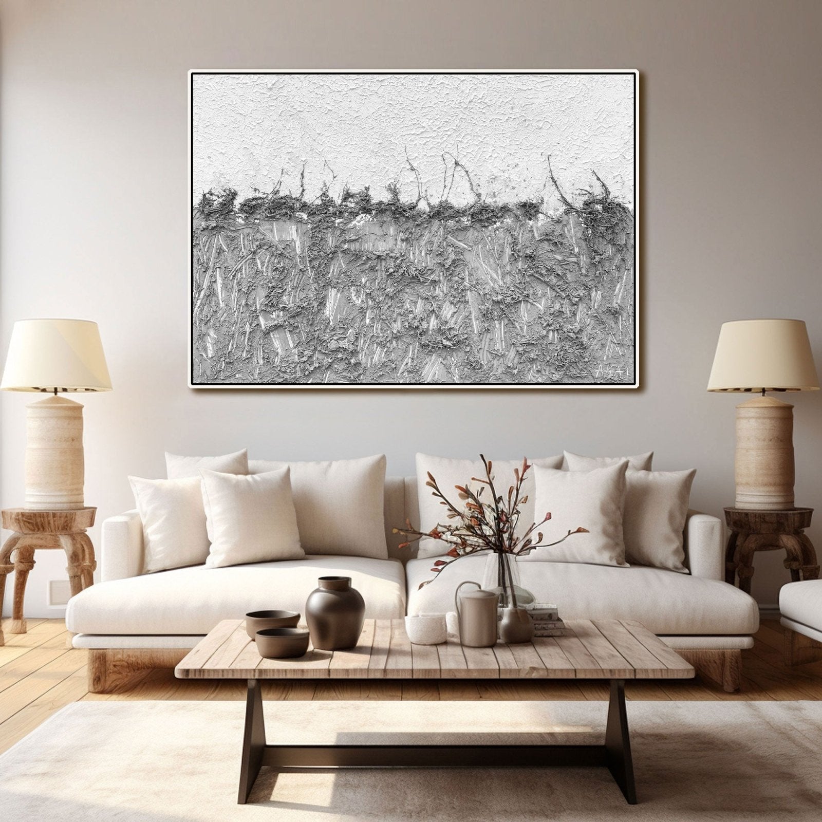 Abstract Painting "Granica Ziemi i Nieba"