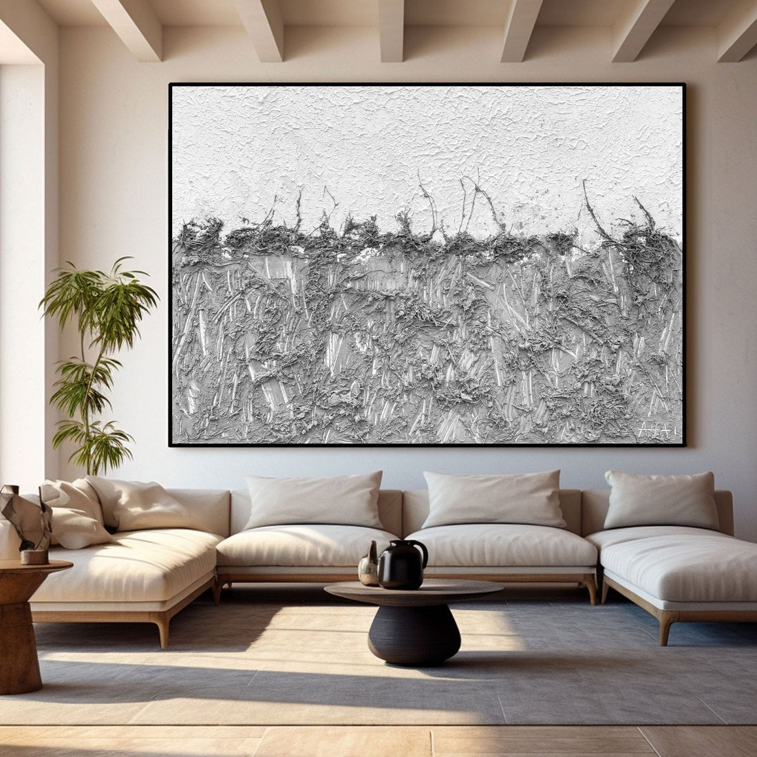 Abstract Painting "Granica Ziemi i Nieba"