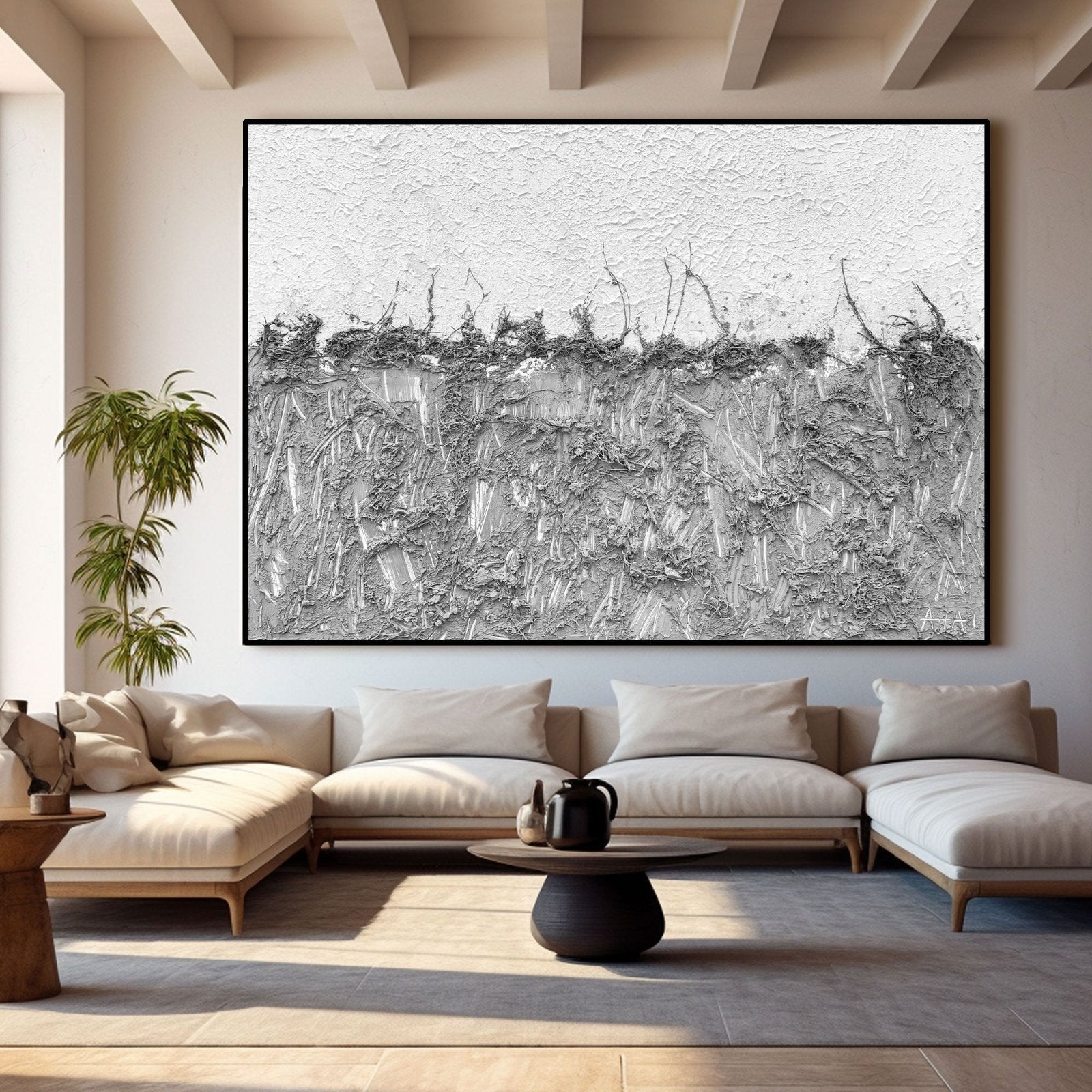 Abstract Painting "Granica Ziemi i Nieba"