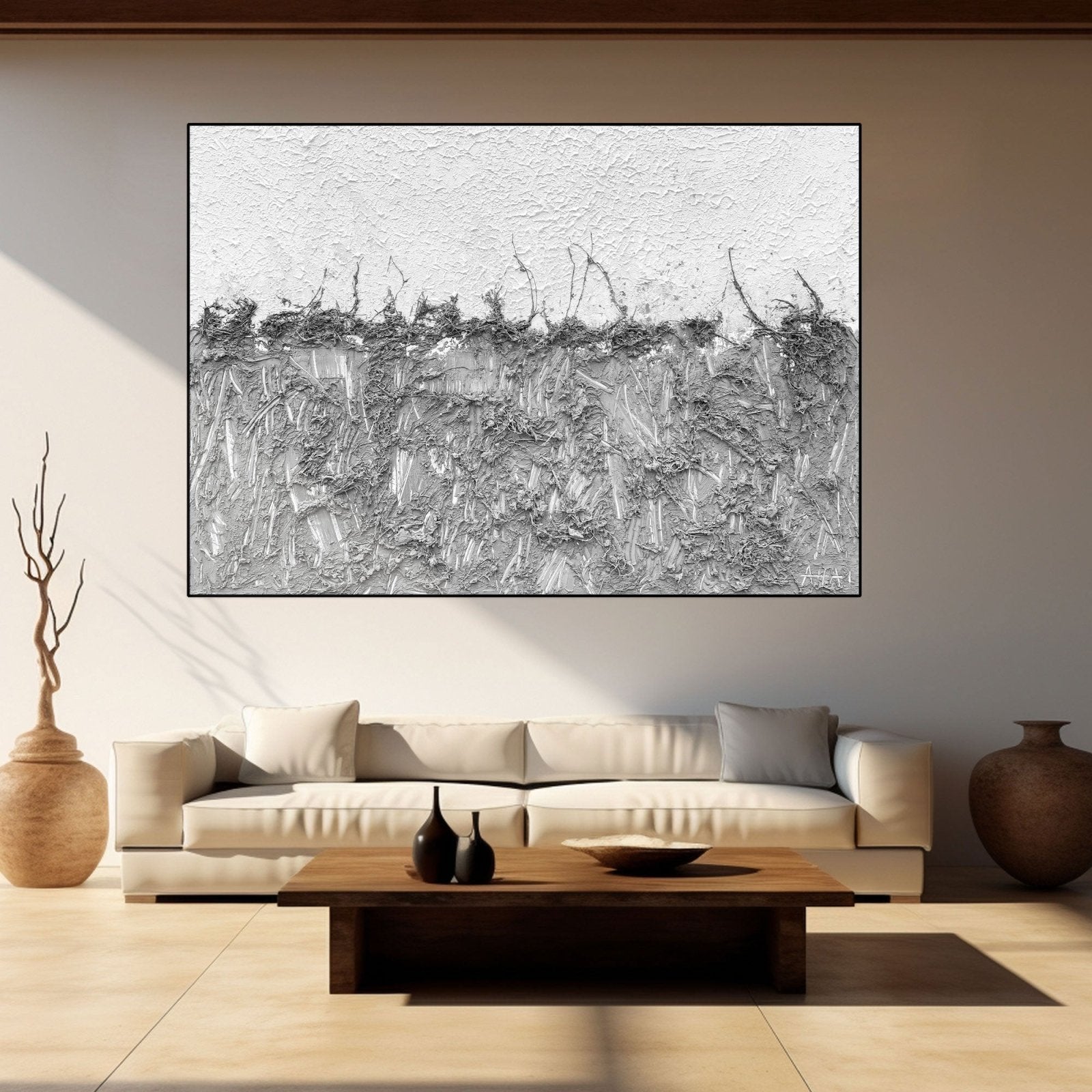 Abstract Painting "Granica Ziemi i Nieba"