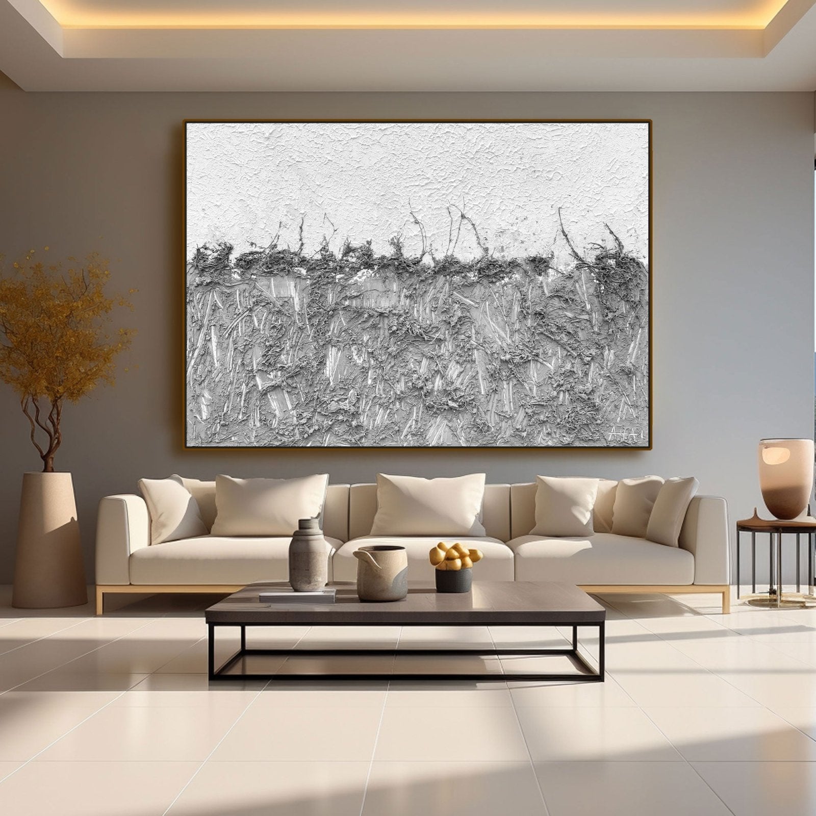 Abstract Painting "Granica Ziemi i Nieba"