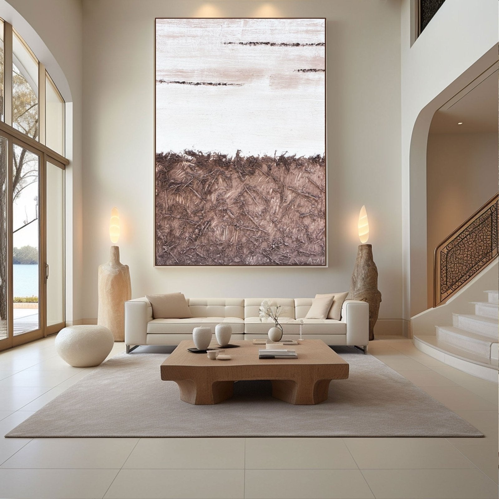 Abstract Painting "Granica Ziemi i Obłoków”