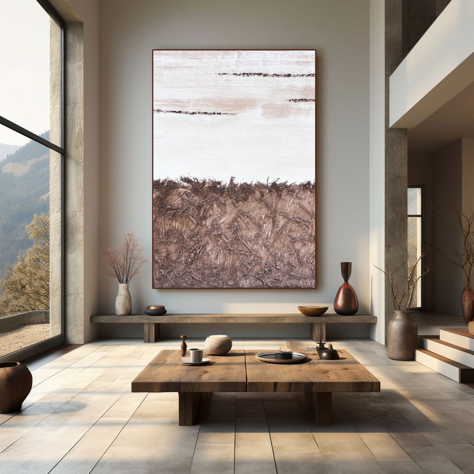Abstract Painting "Granica Ziemi i Obłoków”