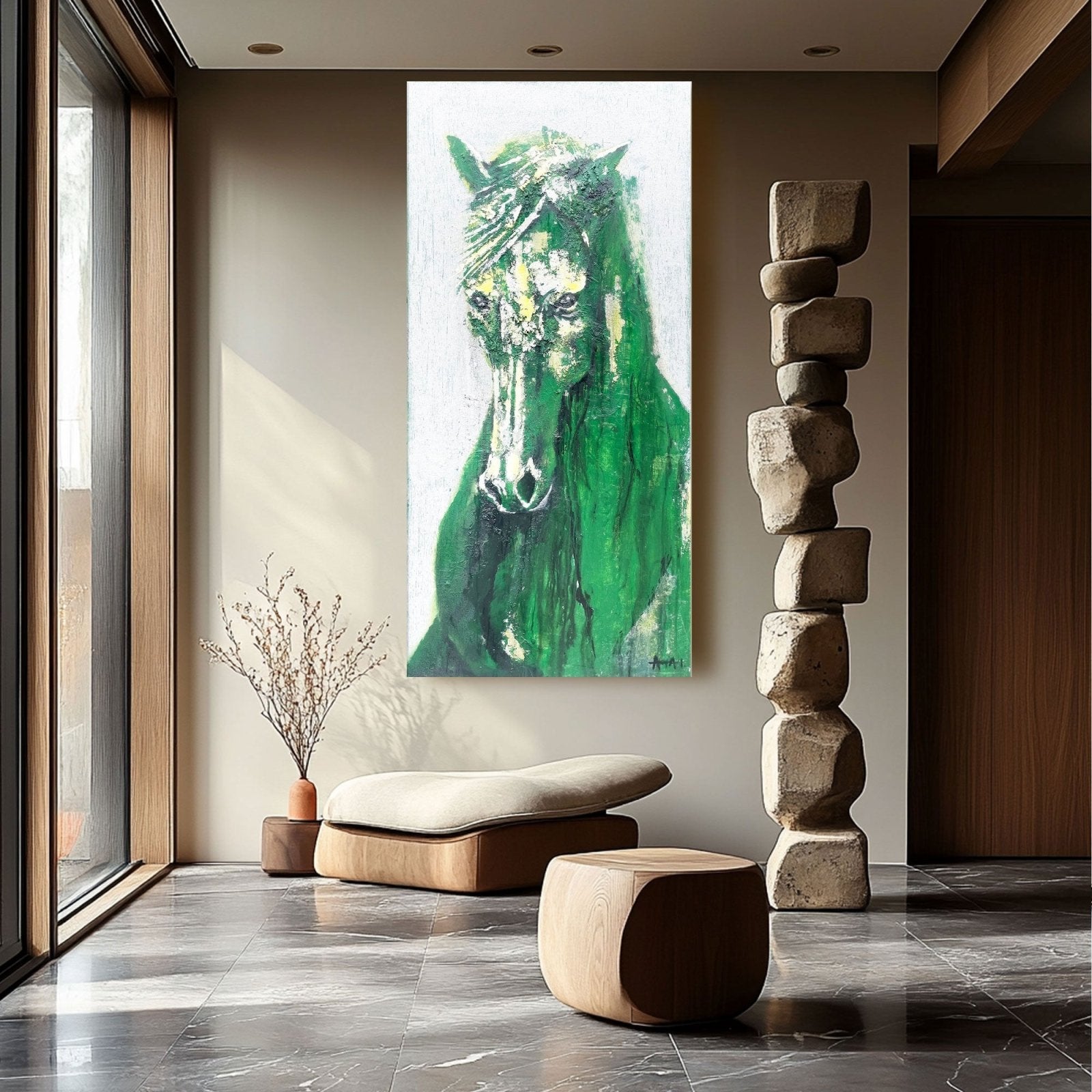 Abstract Painting "Gr?na Sj?l"