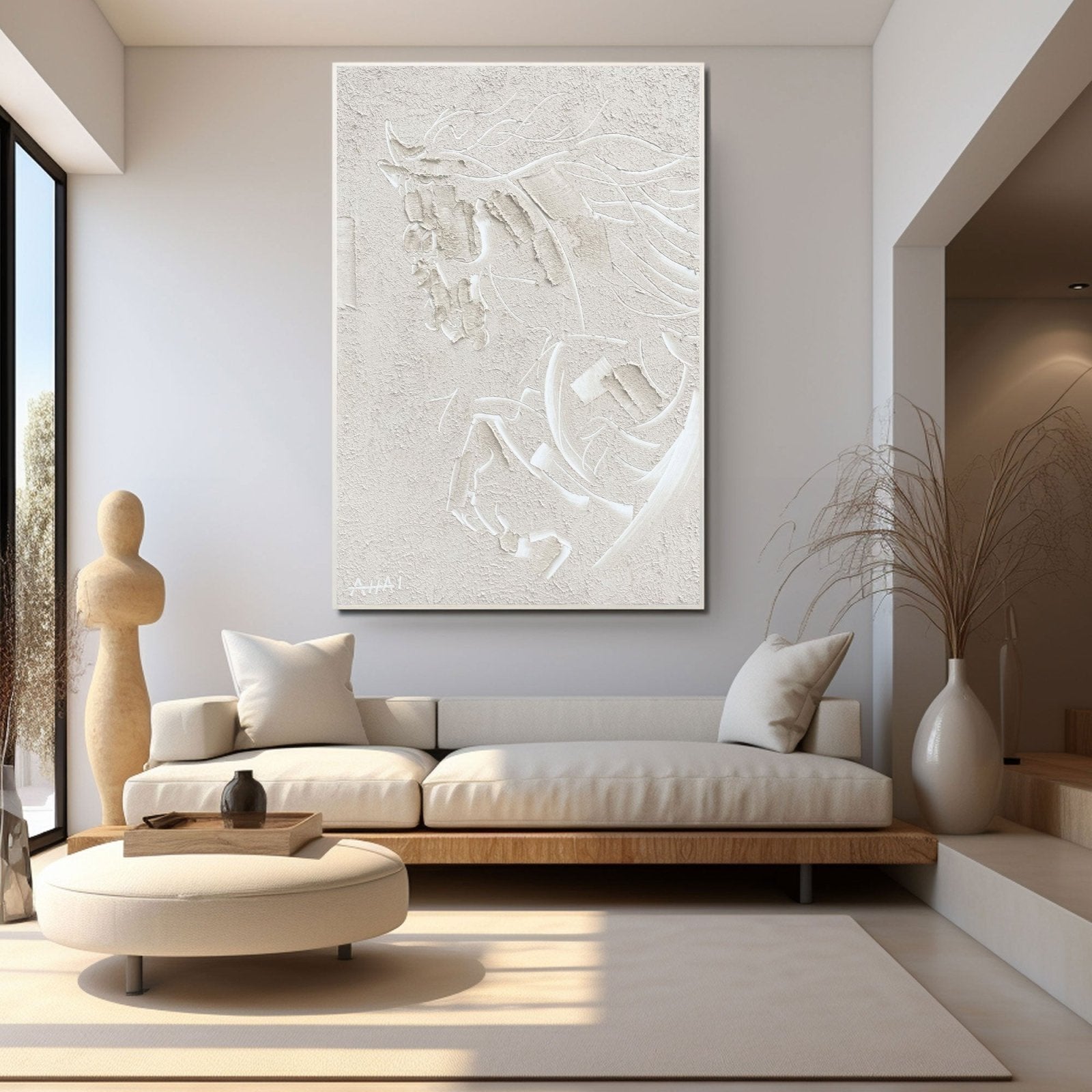 Abstract Painting "Hästens Andlighet”