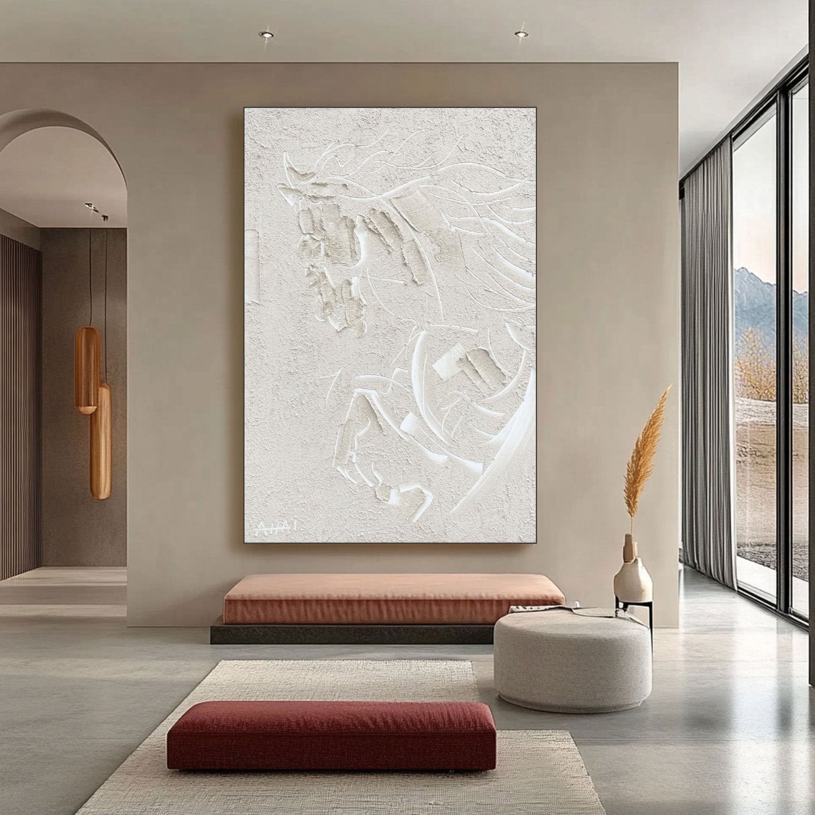 Abstract Painting "Hästens Andlighet”